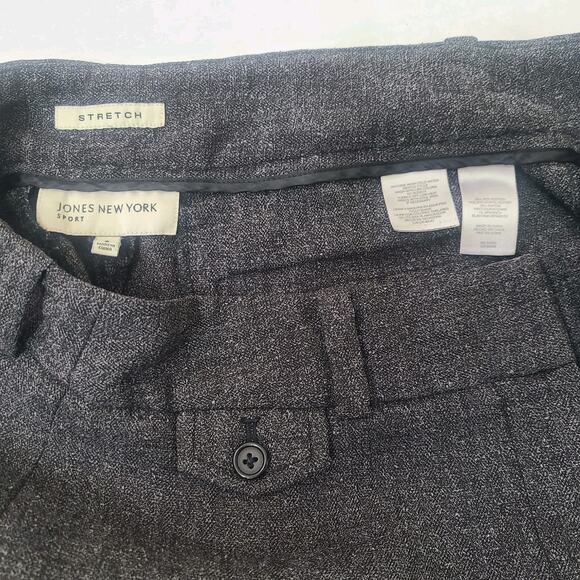 Jones New York Womens Pants Slacks Heathered Black Grey Sz 6 - Picture 7 of 10